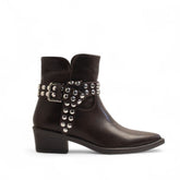 Europeon Union Women Brown Leather Half Boot #3198